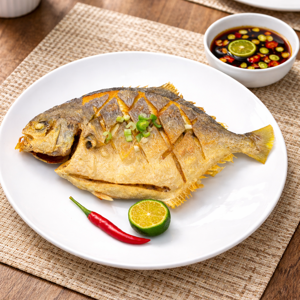 Golden Fried Pampano